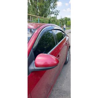 Windabweiser mit Chromleisten (4 Stk., Sunplex Chrome) Chevrolet Cruze 2009–2015 Foto 4