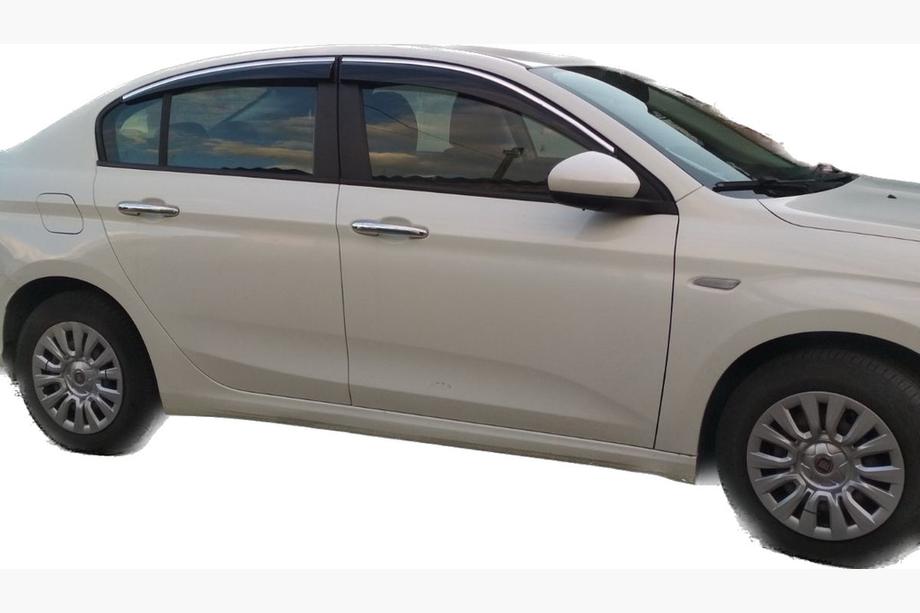 Fiat Tipo 2016- Windabweiser mit Chromleisten (4 Stk., Sunplex Chrome) Image