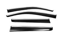 Nissan Navara 2006-2015 Windabweiser mit Chromleisten (4 Stk., Sunplex Chrome) Foto 3
