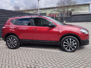 Nissan Qashqai 2007-2010 Windabweiser mit Chromleisten (4 Stk., Sunplex Chrome) Foto 4