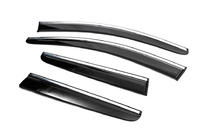 Nissan Qashqai 2007-2010 Windabweiser mit Chromleisten (4 Stk., Sunplex Chrome) Foto 7