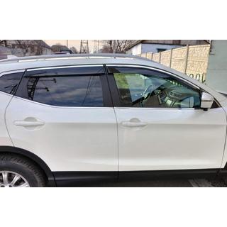 Windabweiser mit Chromleisten (4 Stk., Sunplex Chrome) Nissan Qashqai 2014-2021 Foto 3