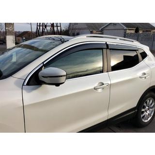 Windabweiser mit Chromleisten (4 Stk., Sunplex Chrome) Nissan Qashqai 2014-2021 Foto 1