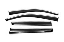 Toyota Hilux 2006-2015 Windabweiser mit Chromleisten (4 Stk., Sunplex Chrome) Foto 5