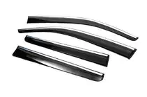 Volkswagen Amarok 2010-2022 Windabweiser mit Chromleisten (4 Stk., Sunplex Chrome) Foto 2