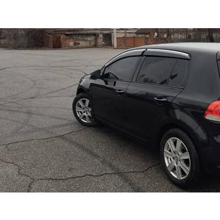 Windabweiser mit Chromleisten (4 Stk., Sunplex Chrome) Volkswagen Golf 5 2003-2009 Foto 4