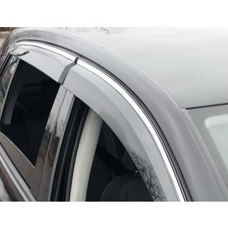Windabweiser mit Chromleisten (4 Stk., Sunplex Chrome) Volkswagen Golf 5 2003-2009 Foto 2
