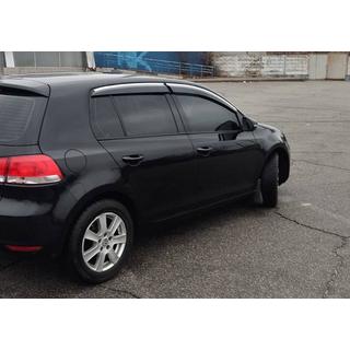 Windabweiser mit Chromleiste HB (4 Stk., Sunplex Chrome) Volkswagen Golf 6 2008-2014 Foto 2