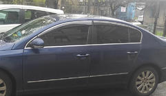 Volkswagen Passat B7 2012-2015 Windabweiser mit Chromleisten SD (4Stk, EU, Sunplex Chrome) Foto 1