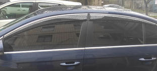 Volkswagen Passat B7 2012-2015 Windabweiser mit Chromleisten SD (4Stk, EU, Sunplex Chrome) Foto 4