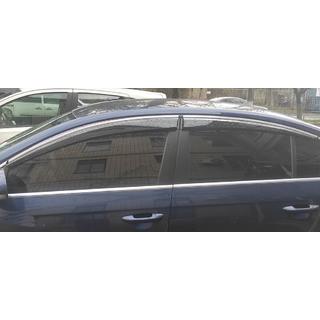 Windabweiser mit Chromleisten SD (4Stk, EU, Sunplex Chrome) Volkswagen Passat B7 2012-2015 Foto 4