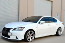 Lexus GS 2011-2020 Windabweiser mit Chromleiste (4 Stk, HIC) Foto 3