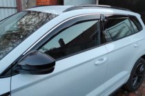 Skoda Karoq 2018- Windabweiser mit Chromleiste (4 Stk, HIC) Foto 1