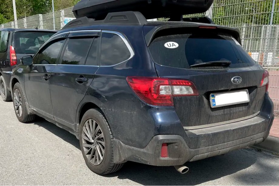 Subaru Legacy 2014-2019 Windabweiser mit Chromleiste (4 Stk, HIC) Foto 2