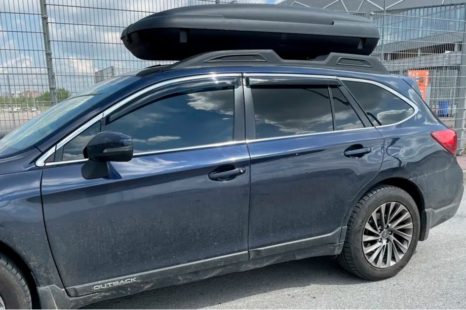 Subaru Outback 2014-2019 Windabweiser mit Chromleiste (4 Stk, HIC) Image