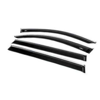 Windabweiser mit Chromleiste Allspace LWB (4 Stk, HIC) Volkswagen Tiguan 2016-2023 Foto 2