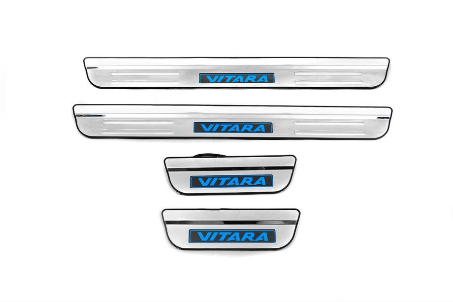 Suzuki Vitara 2015- Einstiegsleisten Libao LED (4 Stk, Edelstahl) Image