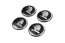 Skoda Aufkleber für Felgendeckel 54mm (4 Stk) Foto 4