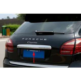 Chromleiste über dem Kennzeichen Libao (Edelstahl) Porsche Cayenne 2010-2017 Foto 1