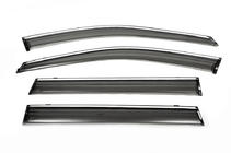 Subaru Outback 2009-2014 Windabweiser mit Chromleiste (4 Stk, Libao) Foto 1