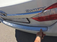 Toyota Camry 2011–2017 Heckstoßstangenschutz Libao Edelstahl Foto 1