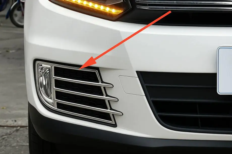 Volkswagen Tiguan 2007-2016 Chrom Nebelscheinwerfer Abdeckungen Libao 2011-2016 für Aziat (2 Stk, Kunststoff) Image