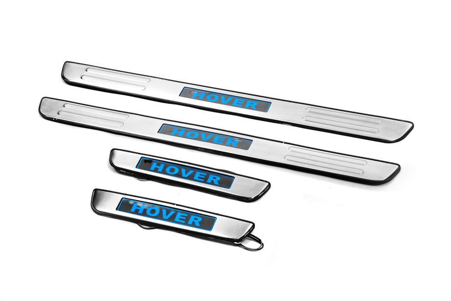 GreatWall Haval M4 2012-2021 Einstiegsleisten Libao LED 2012+ (4 Stk, Edelstahl) Image