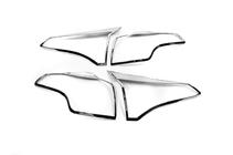 Toyota Rav 4 2013-2018 Chrom Blenden für Rückleuchten Libao 2016-2019 (2 Stk, Kunststoff) Foto 3