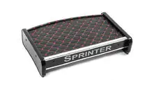 Mercedes Sprinter W901/902/903/904/905 1995–2006 Armaturenbrett Ablage (2000-2006, Schwarz mit roter Naht) Foto 4