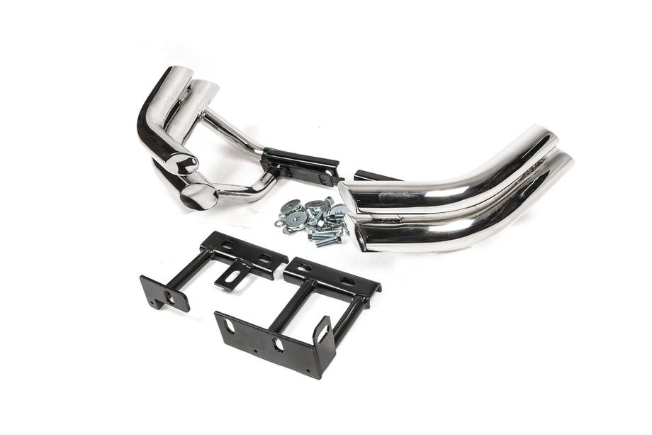 Hyundai Santa Fe 2 2006-2012 Hintere doppelte Eckschutzbügel Libao (Edelstahl) Image