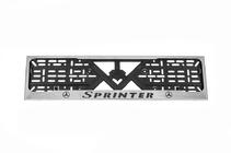 Mercedes Sprinter W901/902/903/904/905 1995–2006 Kennzeichenhalter Chrom (1 Stk, Edelstahl) Foto 1