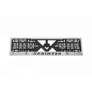 Kennzeichenhalter Chrom (1 Stk, Edelstahl) Mercedes Sprinter W901/902/903/904/905 1995–2006 Foto 1