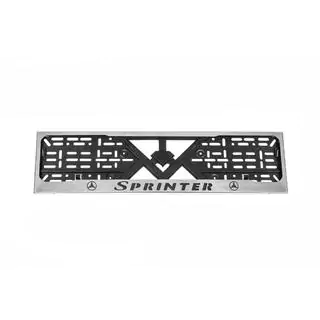 Kennzeichenhalter Chrom (1 Stk, Edelstahl) Mercedes Sprinter W906 2006–2018