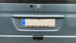Mercedes Vito W639 2004-2014 Kennzeichenhalter Chrom (1 Stk, Edelstahl) Foto 2
