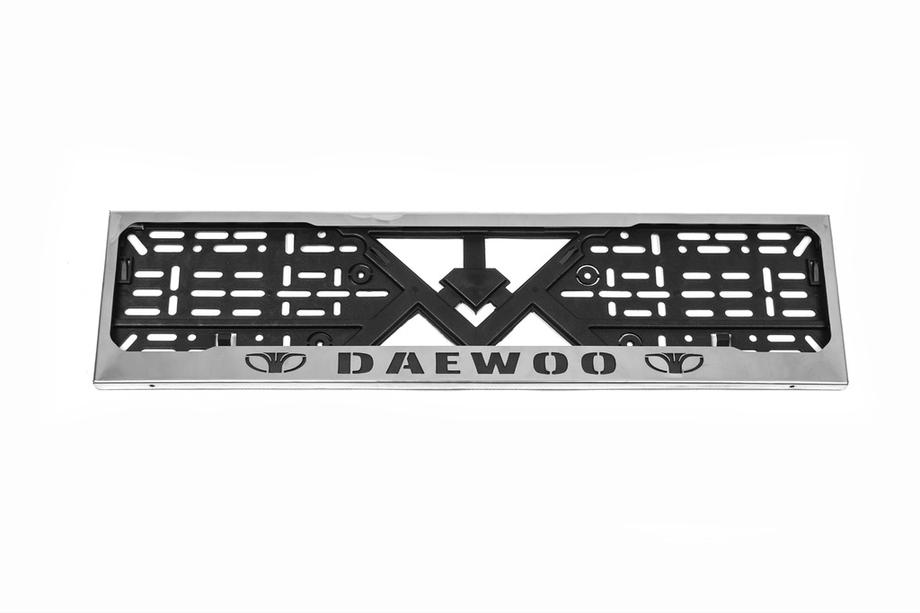 Daewoo Chrom Kennzeichenhalter Daewoo (1 Stk, Edelstahl) Image