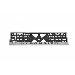 Kennzeichenhalter Chrom (1 Stk, Edelstahl) Ford Transit 1991-2000 Foto 1