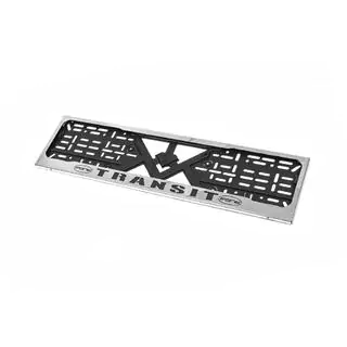 Kennzeichenhalter Chrom (1 Stk, Edelstahl) Ford Transit 1991-2000 Foto 2