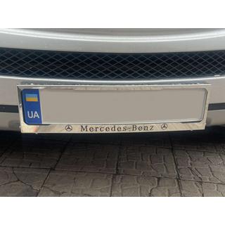 Kennzeichenhalter Chrom Mercedes (1 Stk, Edelstahl) Foto 1