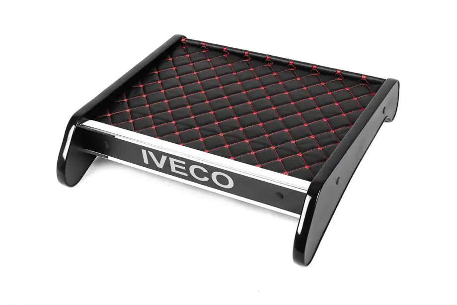 Iveco Daily 2006-2014 Ablage für Armaturenbrett (Schwarz mit roter Naht) Image