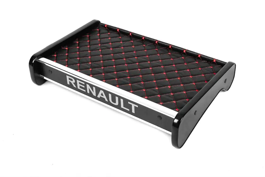 Renault Master 1998-2010 Ablage für Armaturenbrett (Schwarz mit roter Naht) Image