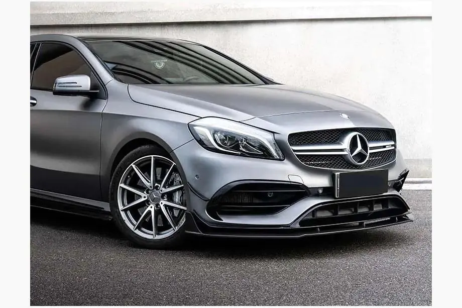 Mercedes A-class W176 2012-2018 Frontlippe (für AMG-Line / A45 AMG HB 2016-2018, schwarz) Image