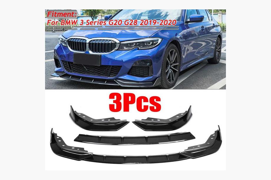 BMW 3 Series G20/G21 2018- Frontlippe 1234 Upgrade (schwarz) Image