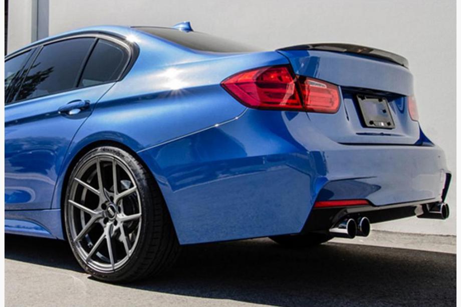 BMW 3 Series F30/F31 2012-2019 Heckspoiler LIP V2 (1234 Upgrade, Schwarz) Foto 2