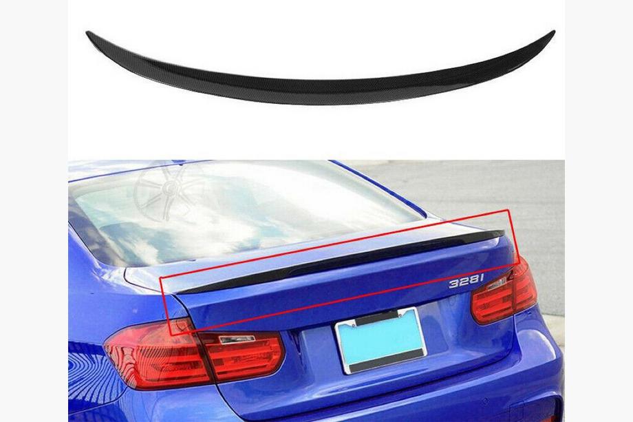 BMW 3 Series F30/F31 2012-2019 Heckspoiler LIP V2 (1234 Upgrade, Schwarz) Foto 1