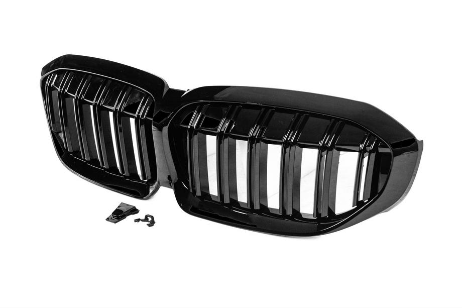 BMW 3 Series G20/G21 2018- M-Look V2 Nieren (2018-2022, Schwarz Glanz) Ohne Kameravorbereitung Foto 4