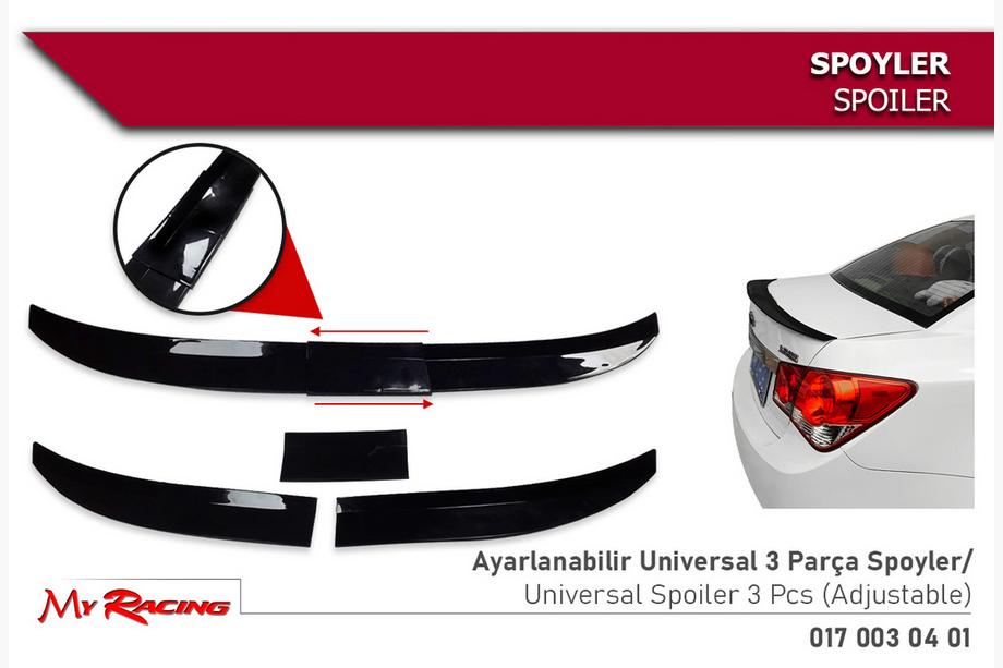Universeller Spoiler Niken (115-129 cm, schwarz) Image