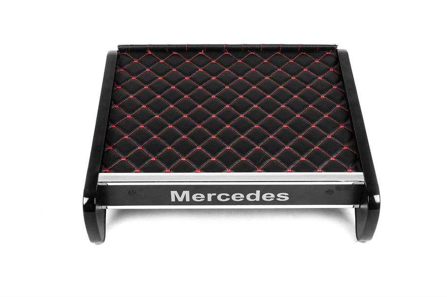 Mercedes T1 (207-410) 1977-1995 Ablage für Armaturenbrett (Schwarz mit roter Naht) Foto 2
