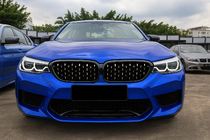 BMW 5er G30/G31 2017–2023 Diamond Silver V2 Nieren (2017-2020, Schwarzer Rahmen) Foto 1