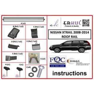 Dachträger für integrierte Reling abschließbar WingBar V1 (2 Stk) Nissan X-trail T31 2007-2014 Foto 2