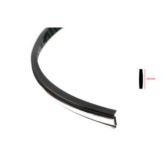 Schwarze Türschutzleiste mit Chromstreifen Meterware sal32 (1 Meter, 13.5 mm) Foto 2